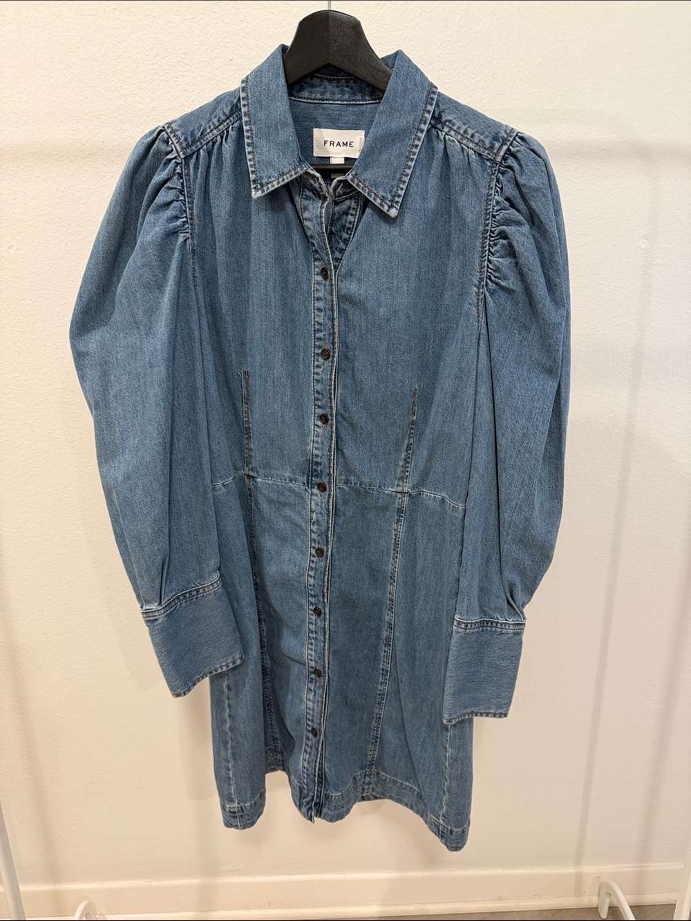 Frame Denim Light Blue Denim Shirt Dress